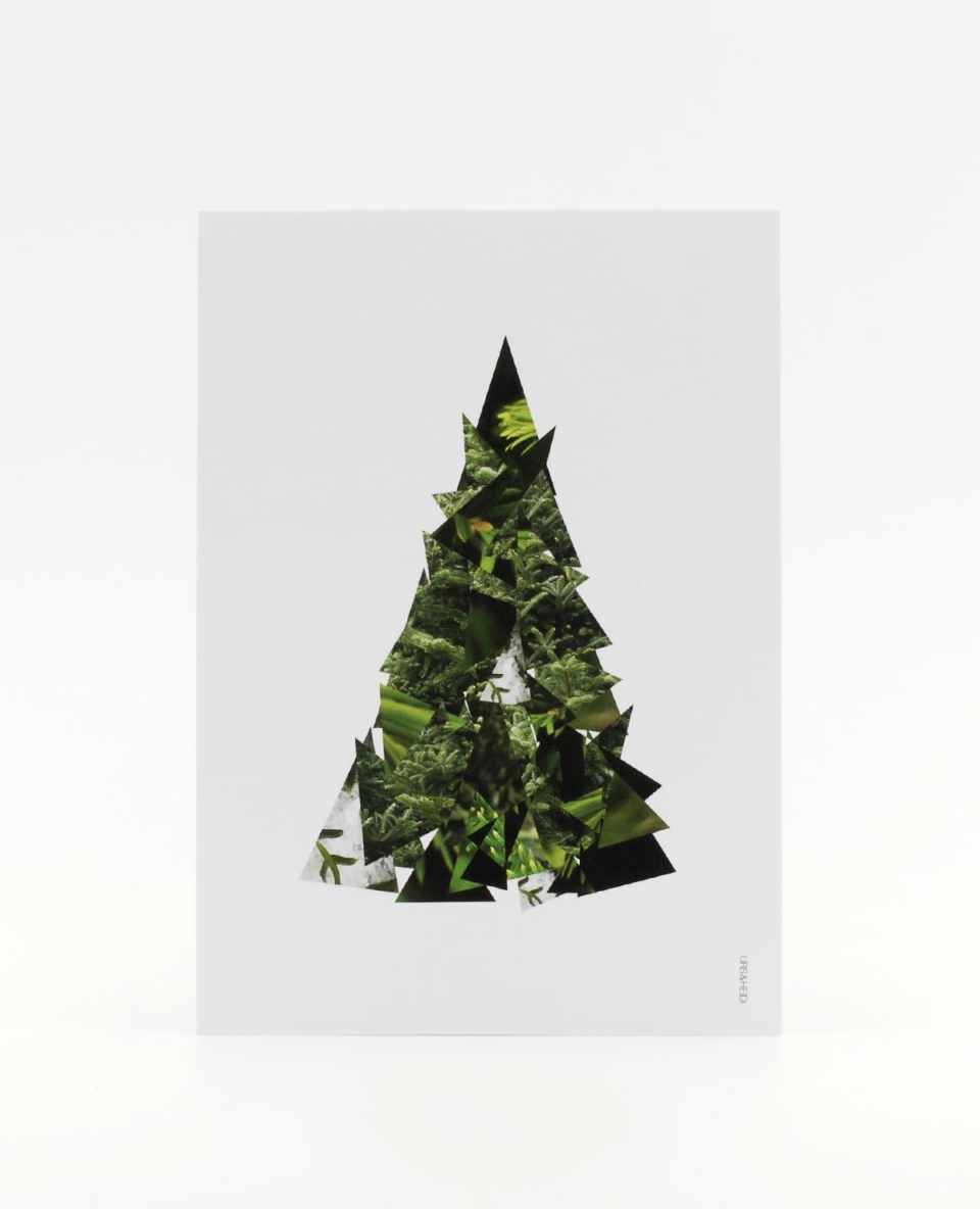Baum im Baum Postkarte - Weihnachten als Collage